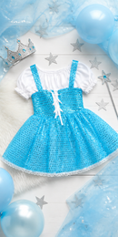 Kids’ Blue Sparkle Dress Costume lifestyle image