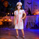 Kids’ Bloody Nurse Costume – Dress, Headpiece & Mask lifestyle image