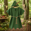 Kids’ Green Storybook Archer Costume – Hat, Tunic & Belt lifestyle image