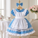 Kids’ Blue Wonderland Costume – Dress & Headpiece lifestyle image