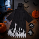 Kids’ Glow Skull Reaper Costume – Hood, Robe & Gloves lifestyle image