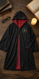 Kids’ Black & Red Hooded Robe Costume lifestyle image
