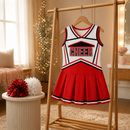 Kids’ Red Cheerleader Costume Dress lifestyle image