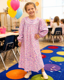 Kids’ Pink Floral Grandma Moo Moo Dress Costume lifestyle image