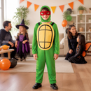 Kids’ Green Turtle Costume – Jumpsuit, Shell & Mask lifestyle image