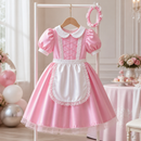Kids’ Pink Princess Dress Costume with Hairpiece lifestyle image