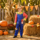 Kids’ Colourful Scarecrow Costume – Hat & Jumpsuit lifestyle image