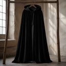 Kids’ Long Black Hooded Cape Costume lifestyle image