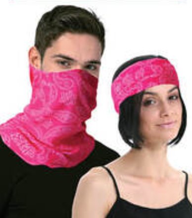 Seamless Tube Bandana Head Scarf Face Cover Mask Pattern Mask Neck Gaiter - Hot Pink - NuSea