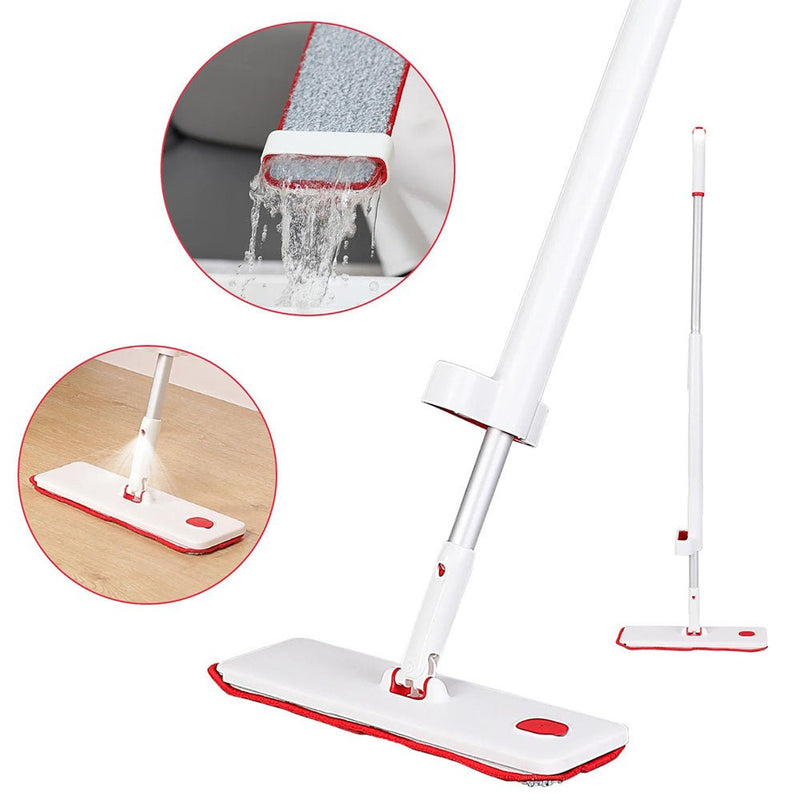 Self Wringing Microfiber Spray Flat Mop For Kitchen Wood Ceramic Tiles Floor Cleaning - NuSea