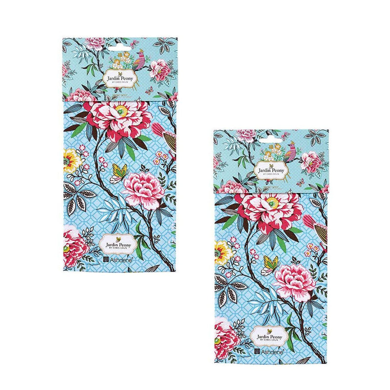 Set of 2 Jardin Peony Cotton Kitchen Tea Towels 50 x 70 cm - NuSea