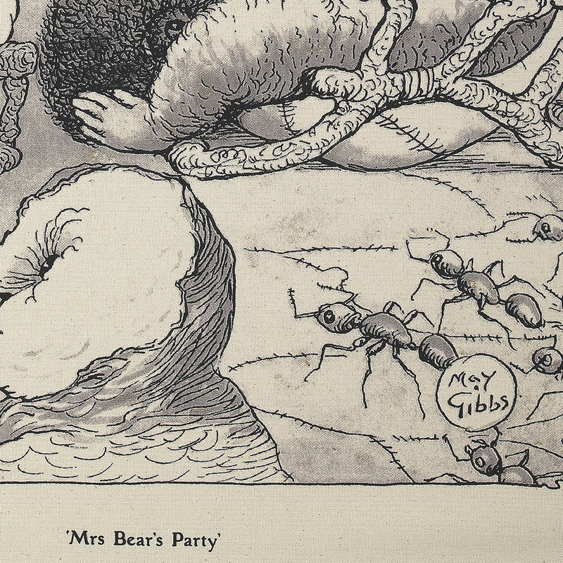 Set of 2 May Gibbs Mrs Bear's Party Cotton Heritage Tea Towels 50 x 70 cm - NuSea