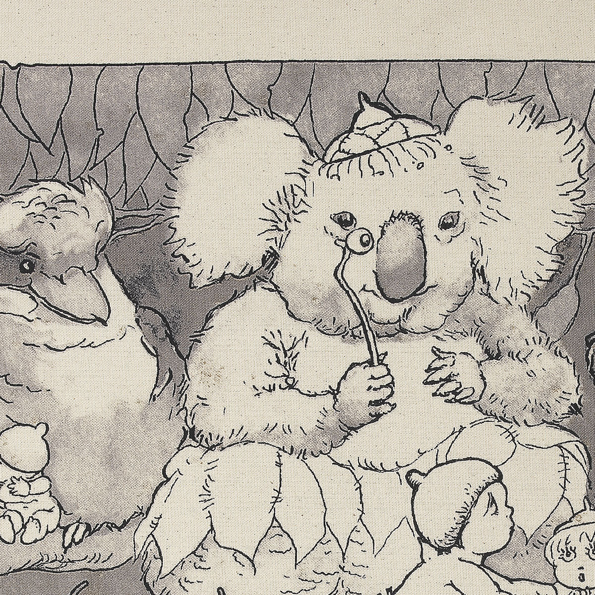 Set of 2 May Gibbs Mrs Bear's Party Cotton Heritage Tea Towels 50 x 70 cm - NuSea