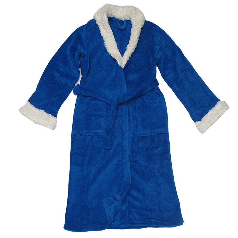 Sherpa Bath Robe Blue S/M - NuSea