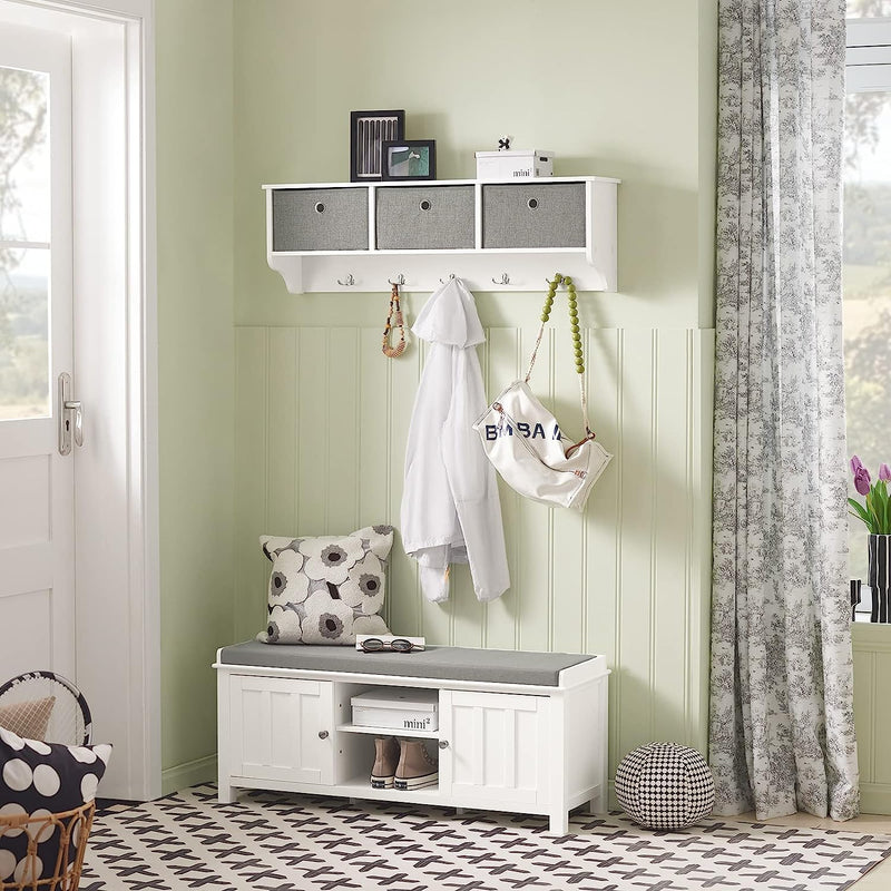 Shoe Cabinet Bench, White - NuSea