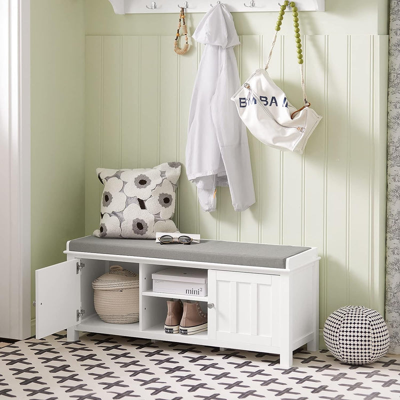 Shoe Cabinet Bench, White - NuSea