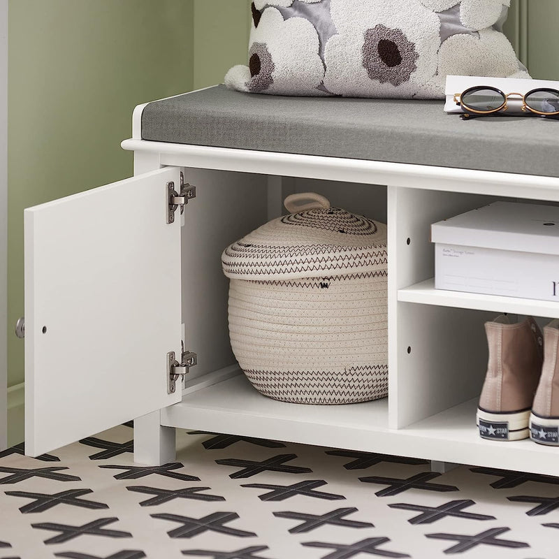 Shoe Cabinet Bench, White - NuSea