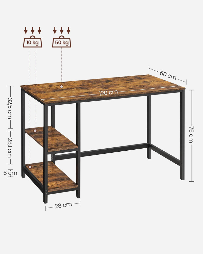 Side Shelf Computer Desk - NuSea