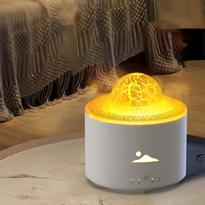 Simulation Flame Essential Oil Diffuser Tabletop Lamp Humidifier - USB Plugged in - NuSea