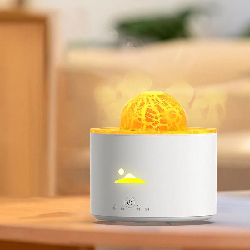 Simulation Flame Essential Oil Diffuser Tabletop Lamp Humidifier - USB Plugged in - NuSea