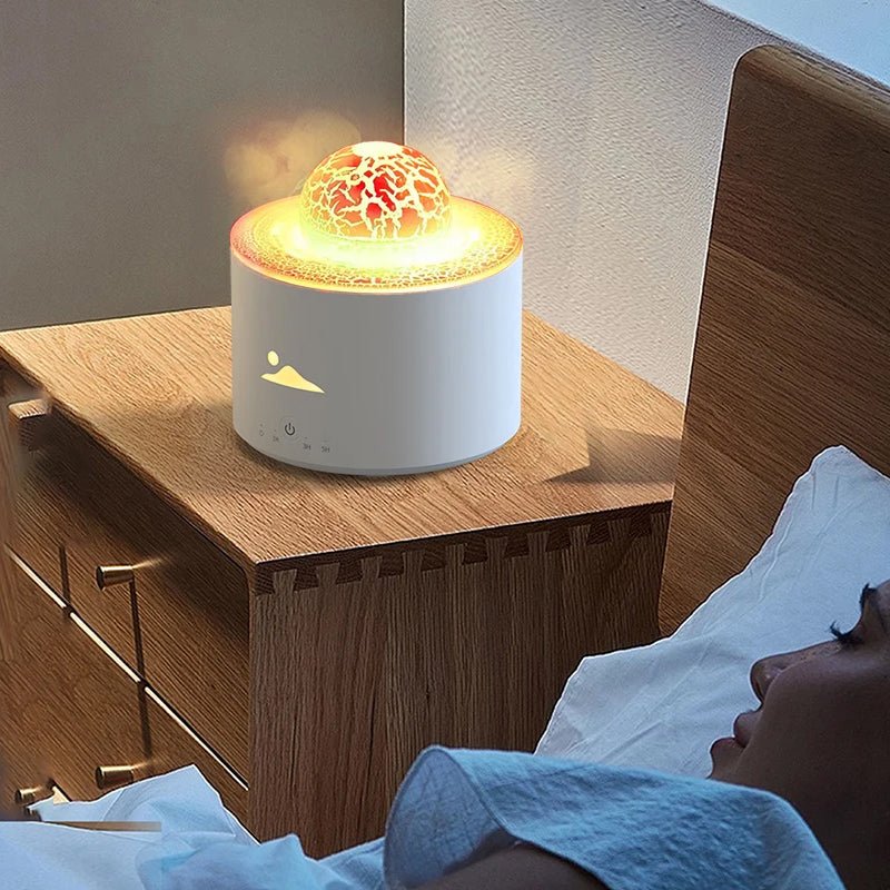 Simulation Flame Essential Oil Diffuser Tabletop Lamp Humidifier - USB Plugged in - NuSea