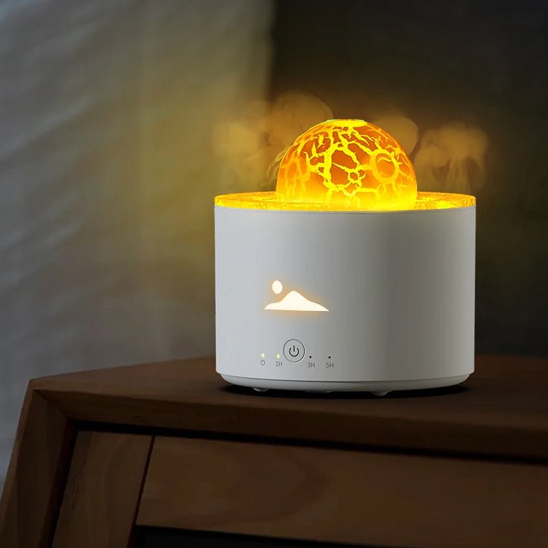 Simulation Flame Essential Oil Diffuser Tabletop Lamp Humidifier - USB Plugged in - NuSea