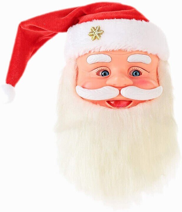 Singing Moving Eyes And Beard Shaking Hat Music Santa Claus Xmas Christmas Decor - NuSea