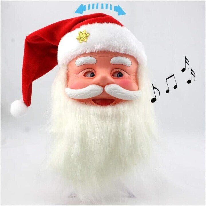 Singing Moving Eyes And Beard Shaking Hat Music Santa Claus Xmas Christmas Decor - NuSea