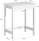 Small White Desk with Drawer Hooks - NuSea