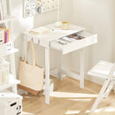 Small White Desk with Drawer Hooks - NuSea