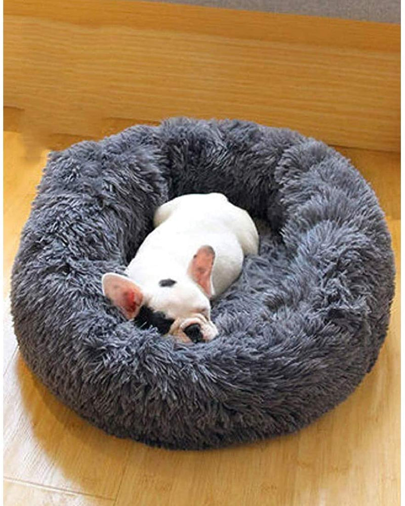 Soft Dog Bed Round Washable Plush Pet Kennel Cat Bed Mat Sofa Large 70cm - NuSea