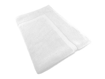 softouch ultra light quick dry premium cotton bath mat 900gsm white - NuSea