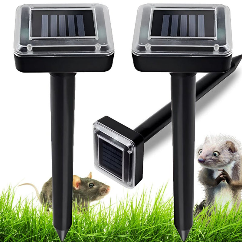 Solar Powered Ultra Sonic Multi - Pulse Garden Snake Repellant - NuSea