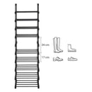 SONGMICS 10 - Tier Metal Shoe Rack Customizable Design Black - NuSea