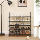 SONGMICS 10 - Tier Metal Shoe Rack Customizable Design Black - NuSea