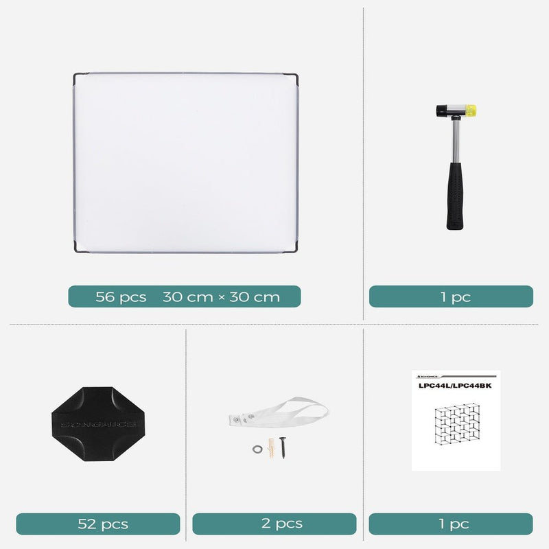 SONGMICS 16 Cube Storage Organizer Storage with Rubber Mallet White - NuSea