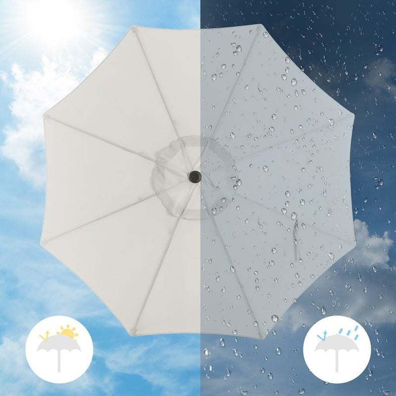 SONGMICS 2.7m Patio Outdoor Table Umbrella White - NuSea