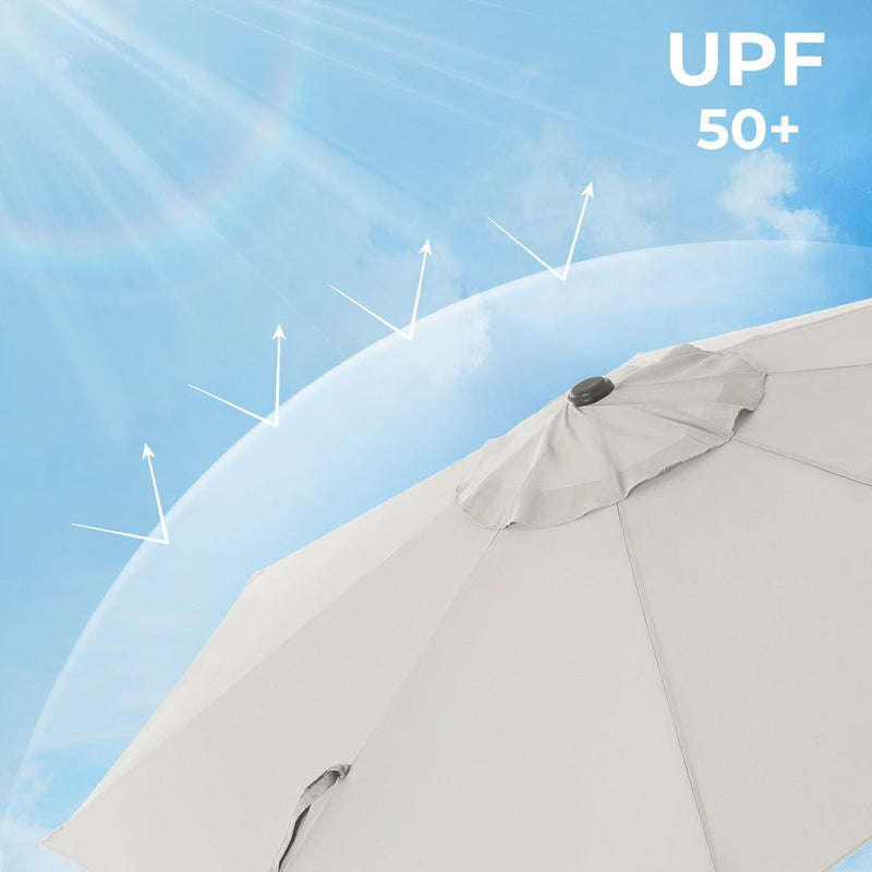 SONGMICS 2.7m Patio Outdoor Table Umbrella White - NuSea