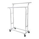 SONGMICS Metal Clothes Rack Stand on Wheels Heavy Duty Silver - NuSea