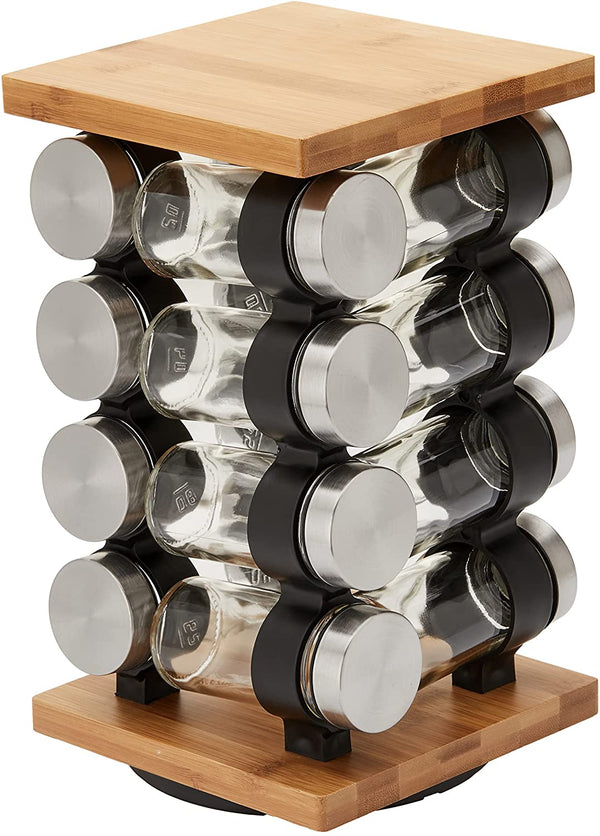 Spice Rack Organizer with 12 Pieces Jars for Kitchen - NuSea