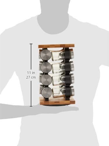 Spice Rack Organizer with 12 Pieces Jars for Kitchen - NuSea