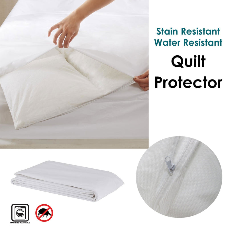 Stain/ Water Resistant Quilt Protector Single - NuSea