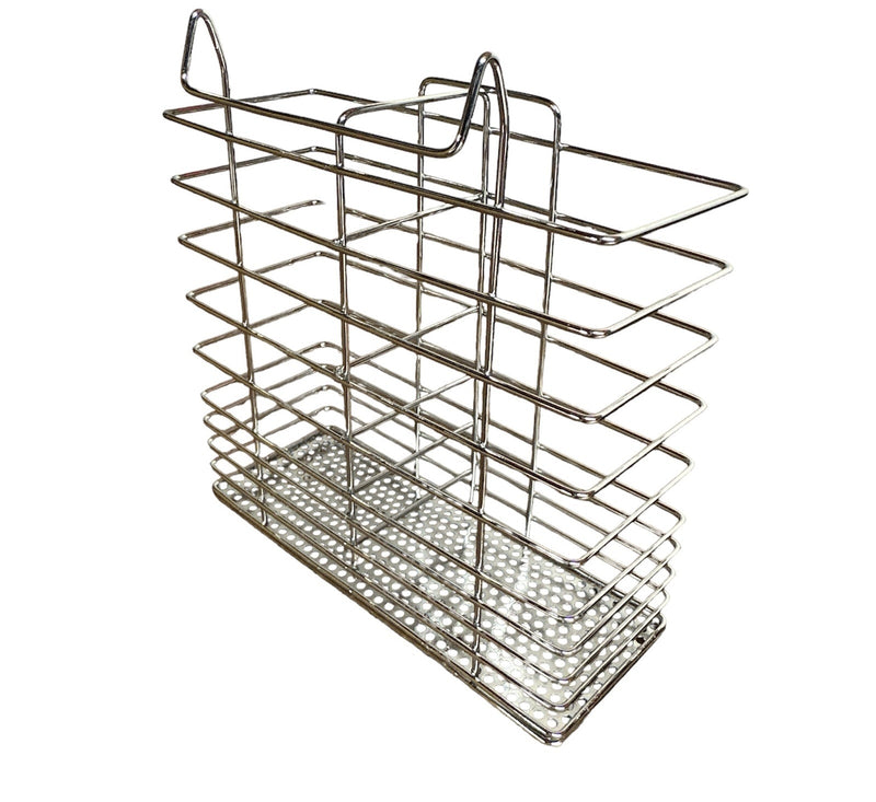 Stainless Steel Cutlery Basket Holder Drying Rack - Chrome - NuSea