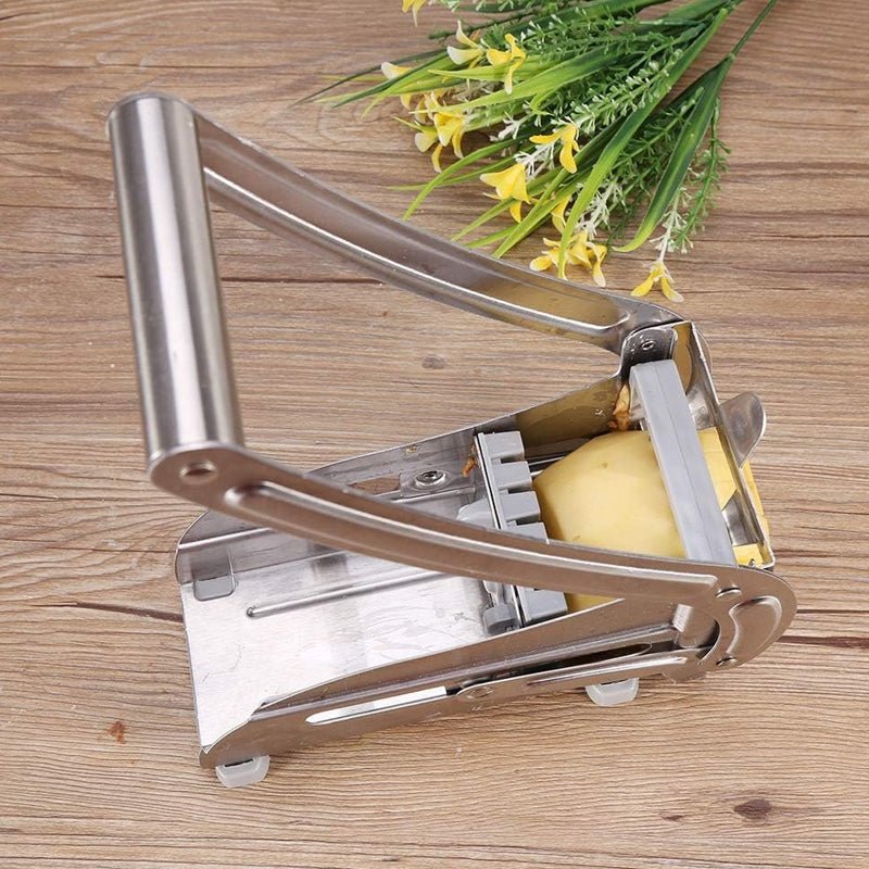 Stainless Steel French Fry Maker Vegetable Cutter with 2 Blades - NuSea