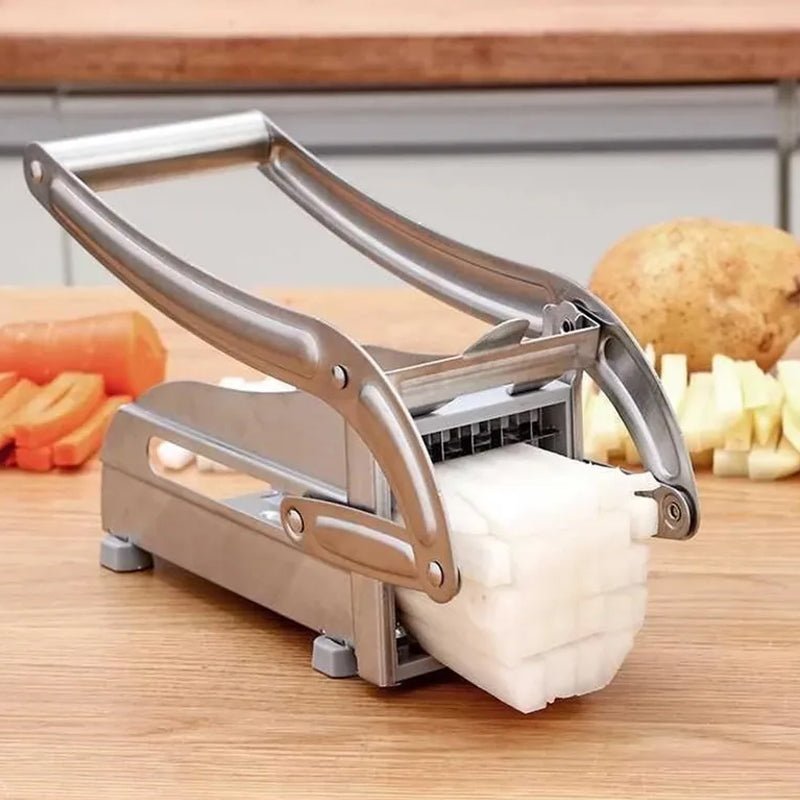 Stainless Steel French Fry Maker Vegetable Cutter with 2 Blades - NuSea