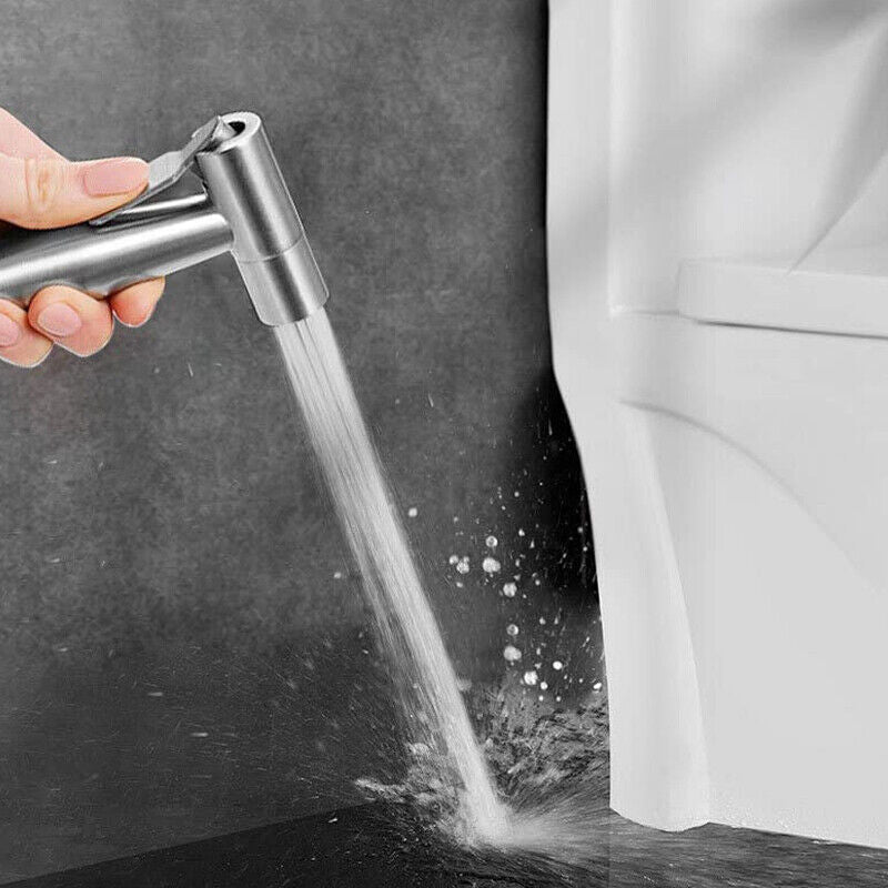 Stainless Steel Handheld Douche Bidet Toilet Sprayer Bathroom Accessory - NuSea