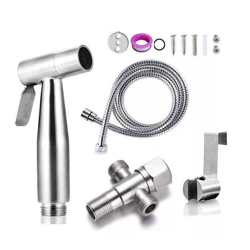 Stainless Steel Handheld Douche Bidet Toilet Sprayer Bathroom Accessory - NuSea