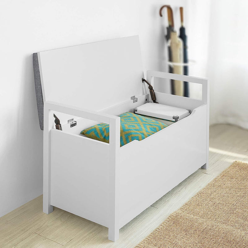 Storage Bench Lift Up Top Padded Seat Toy Box - NuSea