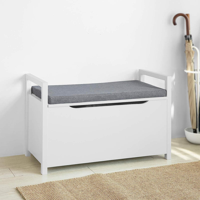 Storage Bench Lift Up Top Padded Seat Toy Box - NuSea