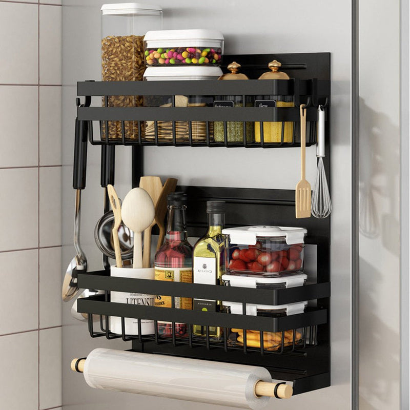 STORFEX 2 Layer Magnetic Spice Rack Refrigerator Shelf - NuSea